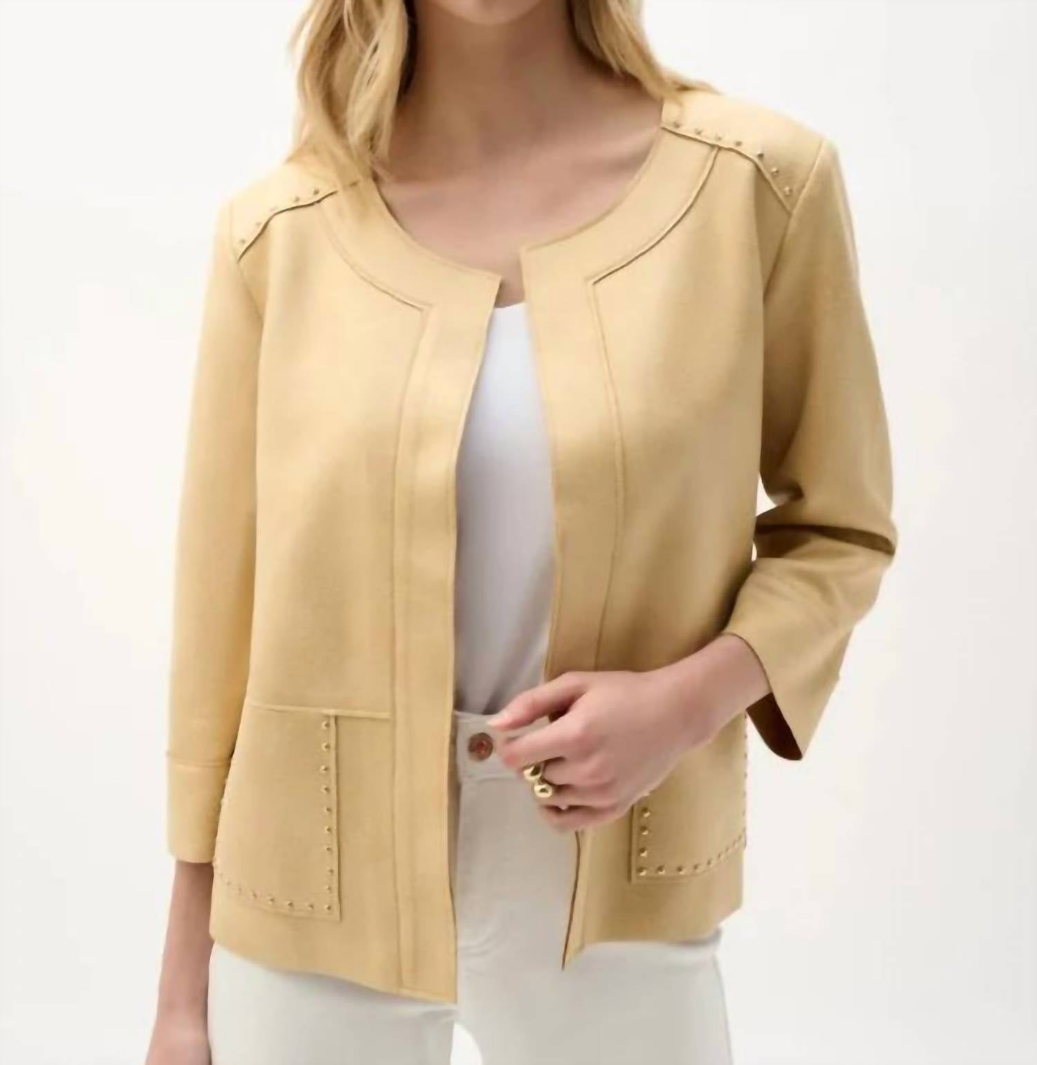 Joseph Ribkoff - Foiled Scuba Suede Jacket