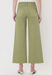 Vervet By Flying Monkey - High Rise Drawstring Crop Wide Leg Jean - Plus