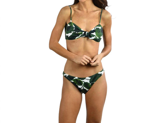 Milly - Banana Leaf Tie Front Bikini Top