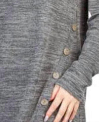 Papillon - Heathered Tunic With Button Detail