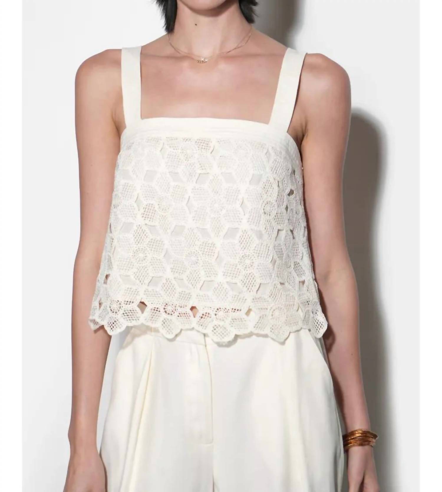 Greylin - Kandace Crochet Lace Sleeveless Top