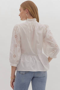 Entro - Women's Eyelet Lace Top