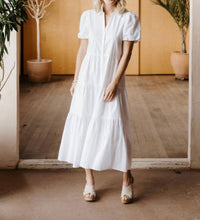 Elan - Tiered Button Down Midi Dress