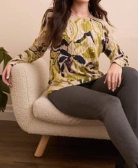 Tribal - Cable Cotton Crew Neck Sweater