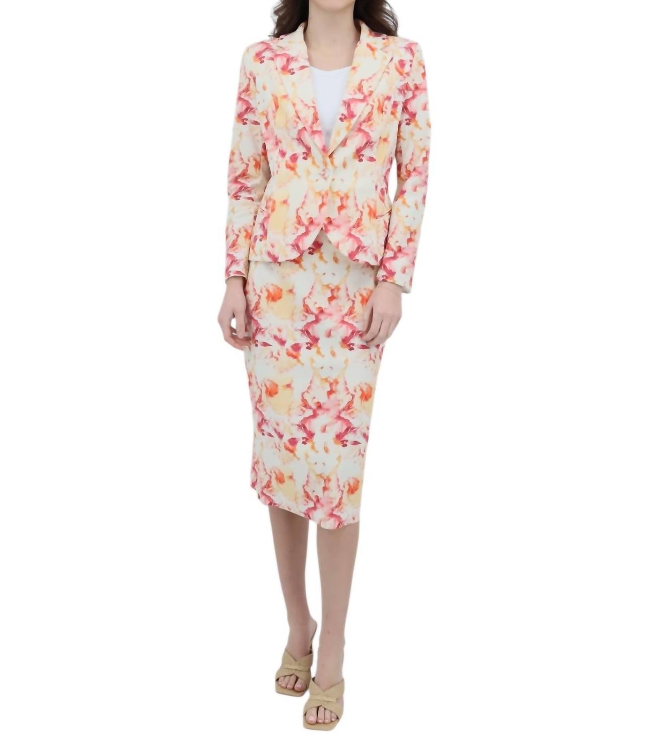 CHIARA BONI Lumi Jacket/skirt Set in summer wind - women's jacket