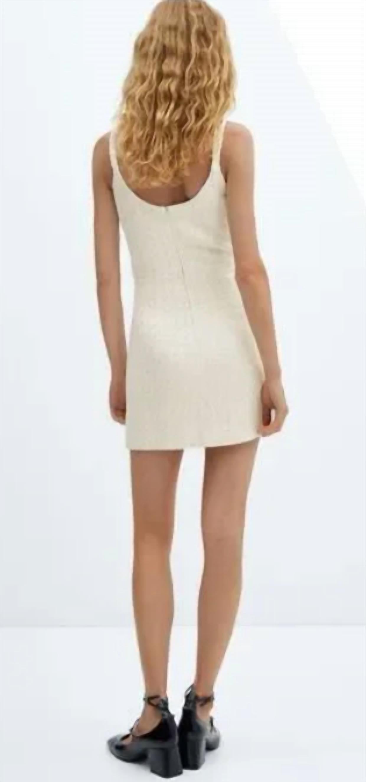 Mango - Tweed Sequin Dress