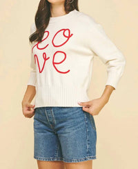 Pinch - Love Letter Embroidered Sweater