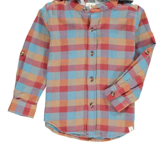 Me & Henry - Boy's Dyer Hooded Long Sleeve Woven Shirt