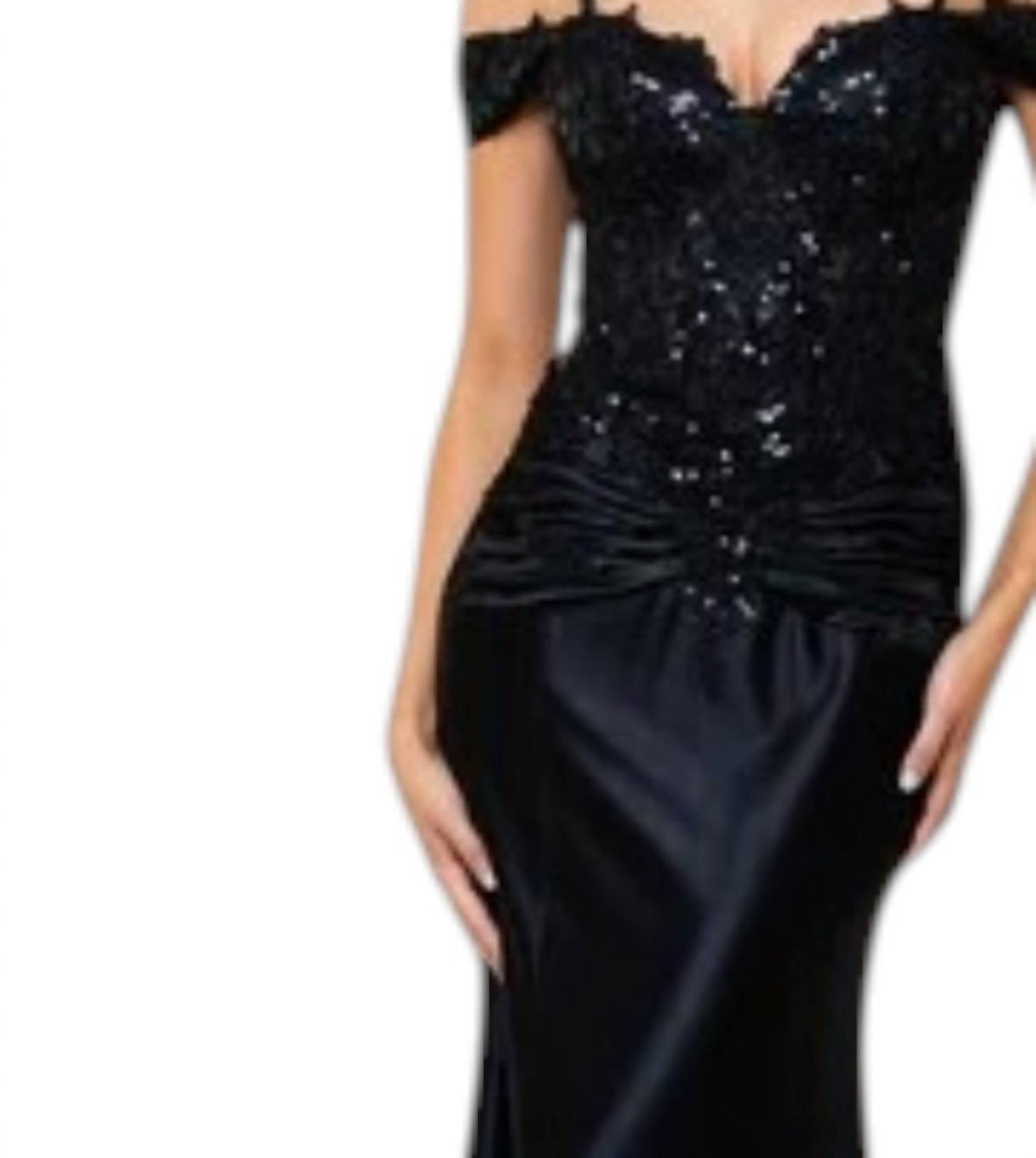 Jovani - Off The Shoulder Fitted Sequin Prom Dress
