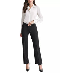 Dkny - Petite Modern-fit Mid-rise Wide-leg Pants