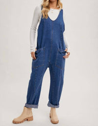 Bluivy - Relaxed Fit Denim Jumpsuit
