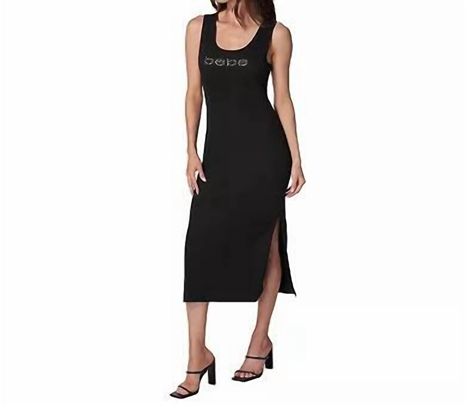 Bebe - Rhinestone Logo Dress