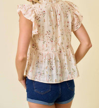 Doe And Rae - Livvy Floral Ruffle Top