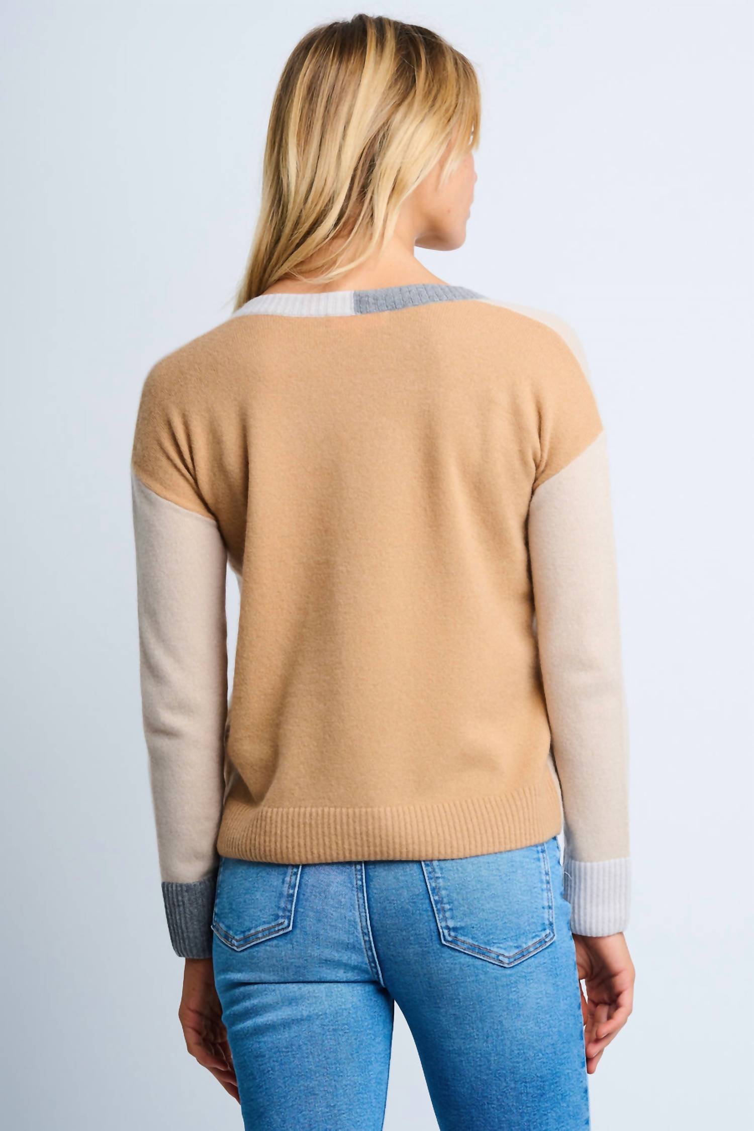 Lisa Todd - Women's Color Wheel Colorblock V Neck Sweater