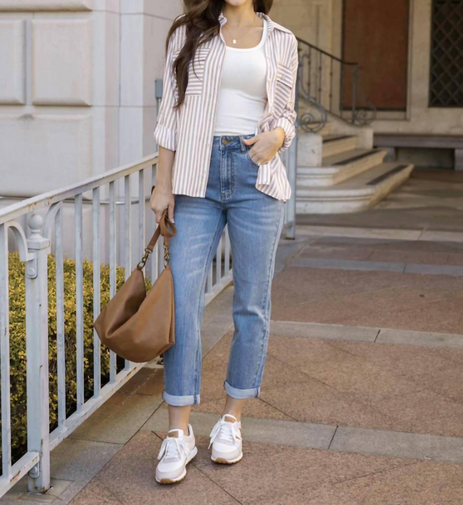 Grace And Lace - Seaside Striped Button Down Shirt