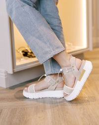 NeroGiardini Women's Tamigi Utility Sandal in latte - women's sandal - view 5