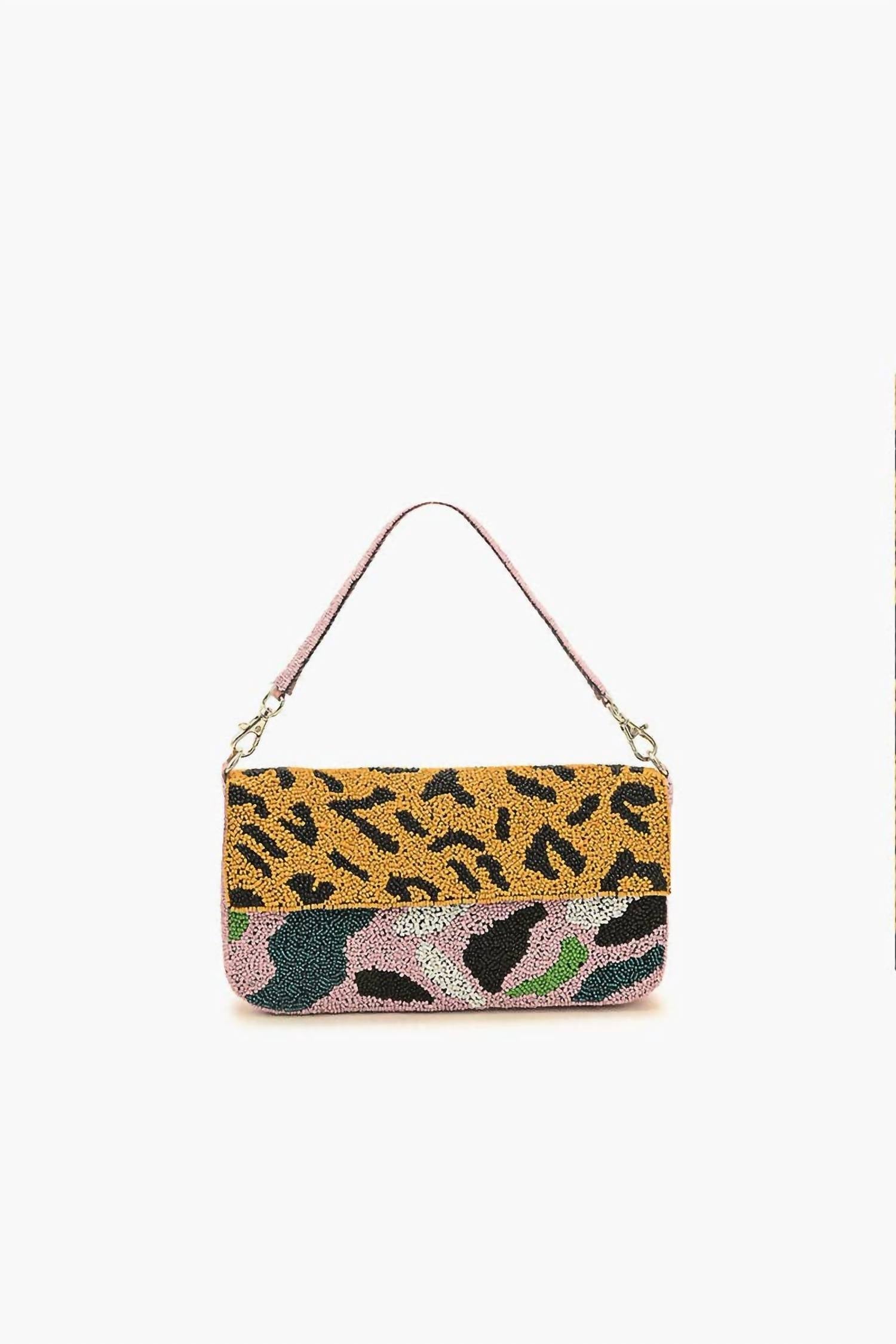 America & Beyond - Women's Mixed Animal Beaded Shoulder Bag