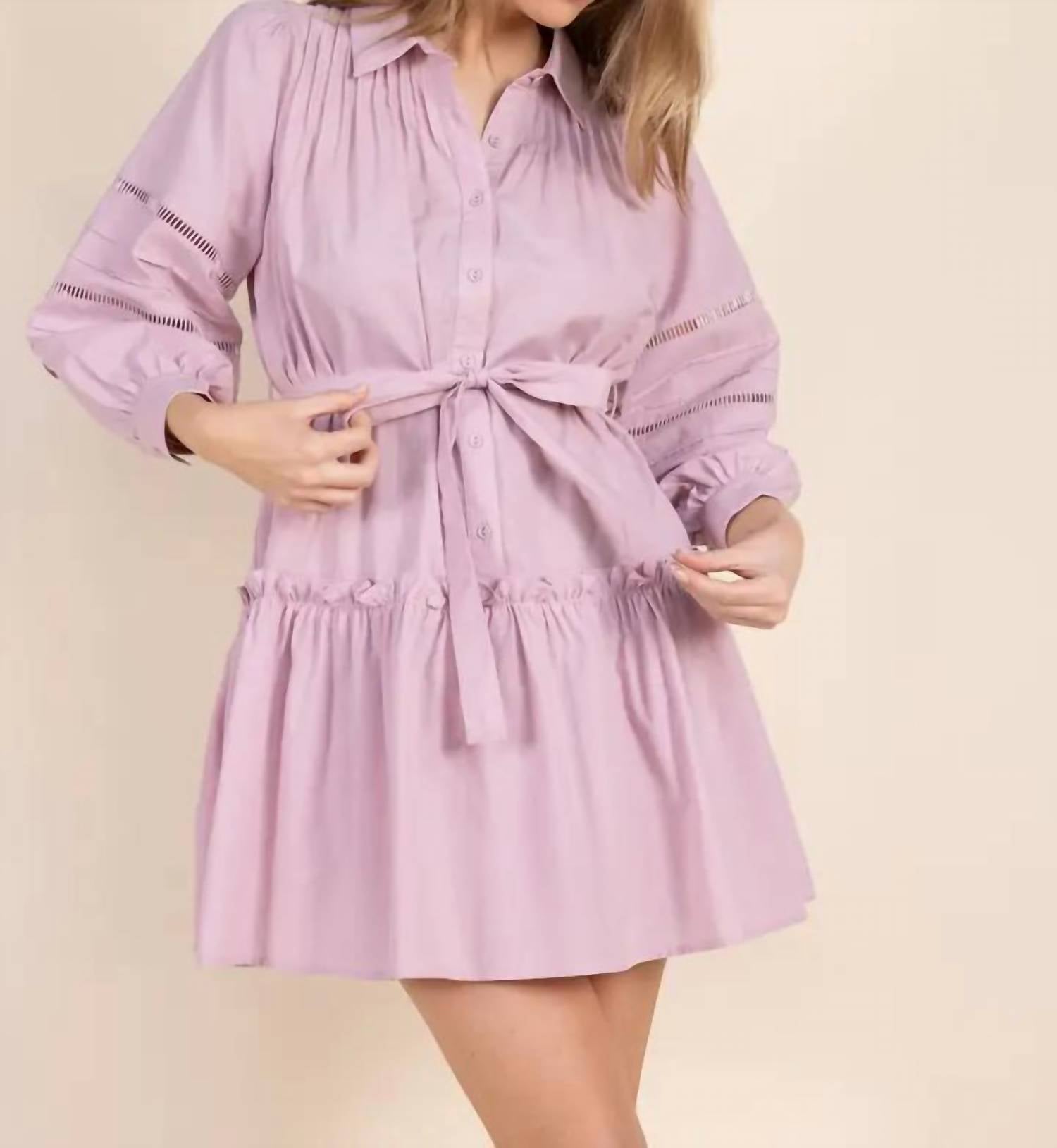 Before You Collection - Eyelet Balloon Sleeve Dress