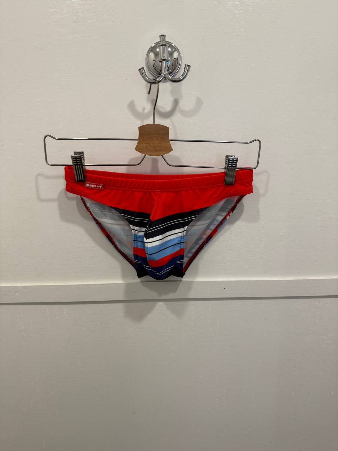 Jack Adams Second Skin Swim Brief in red stripe - men's item - view 5