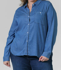 Lysse - Drew Stretch Chambray Shirt - Plus