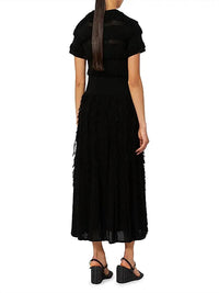 Maxmara - Patterned Viscose Yarn Dress