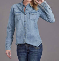 Stetson - Women's Denim Boyfriend Fit Blouse