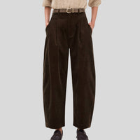 APIECE APART Bari Corduroy Crop Trouser in carob - women's pants