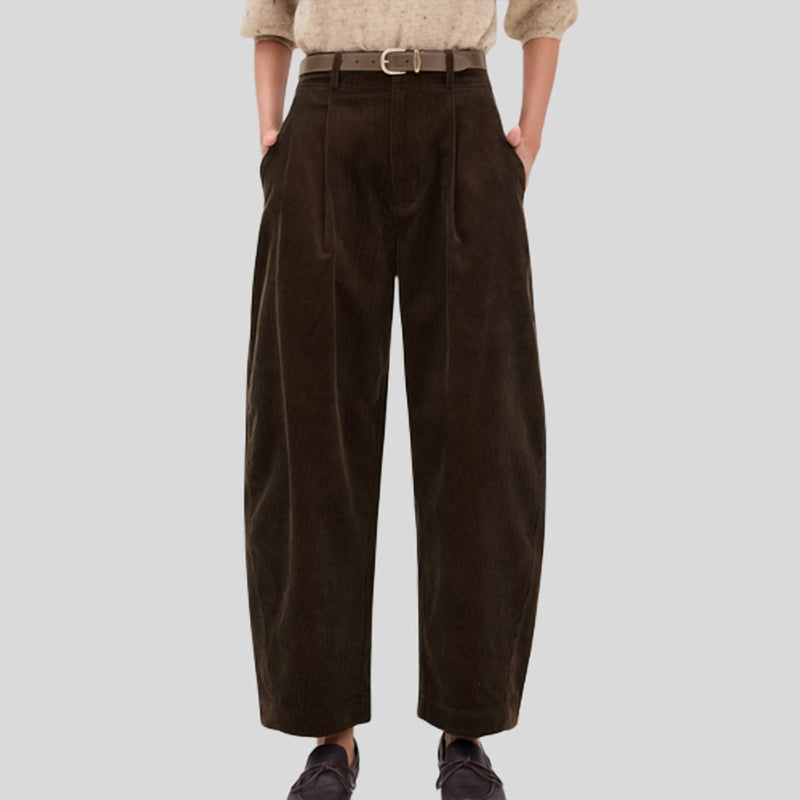 APIECE APART Bari Corduroy Crop Trouser in carob - women's pants