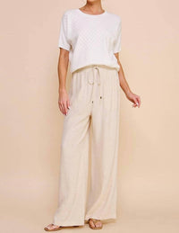 Allie Rose - Soft Linen Wide Leg Pants