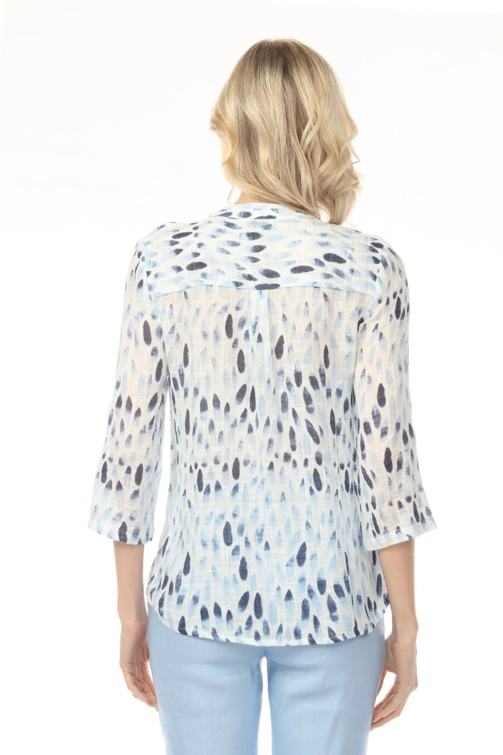 Charlie B - Printed Roll-up Sleeve Blouse