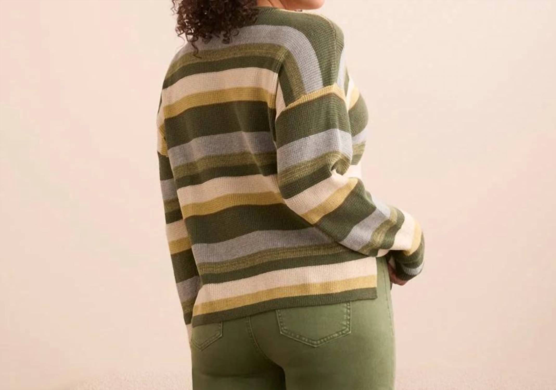Tribal - Combed U Neck Waffle Sweater