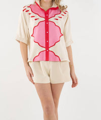 Emily Mccarthy - Bonny Button Front Top