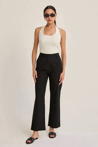 Crescent - Erin Straight Leg Linen Trousers