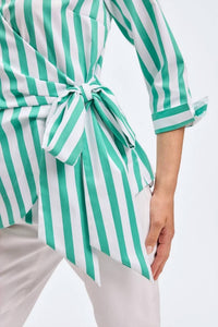 Foxcroft - striped wrap blouse