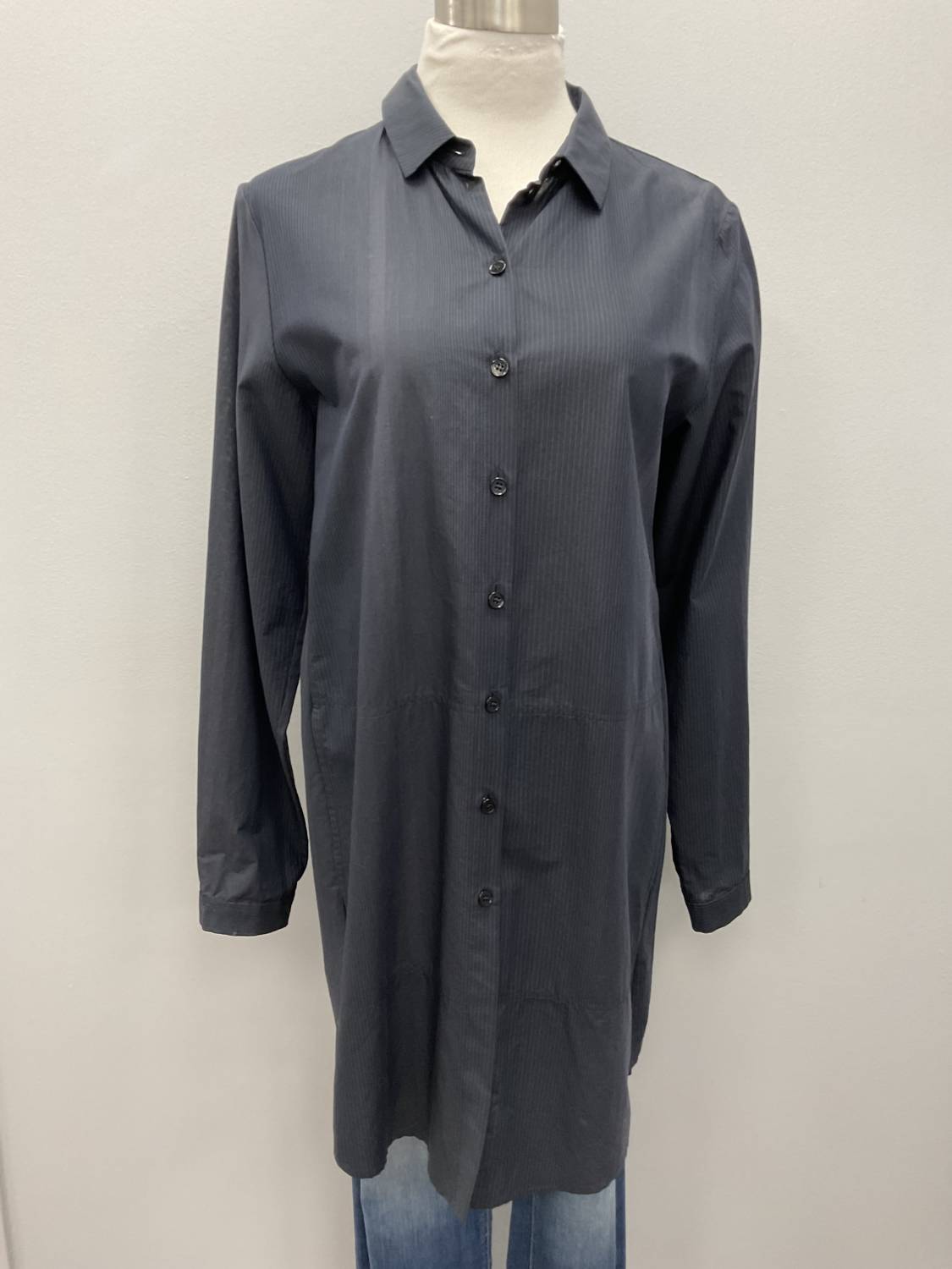 Peter O. Mahler - LONG MICROSTRIPE COTTON SHIRT