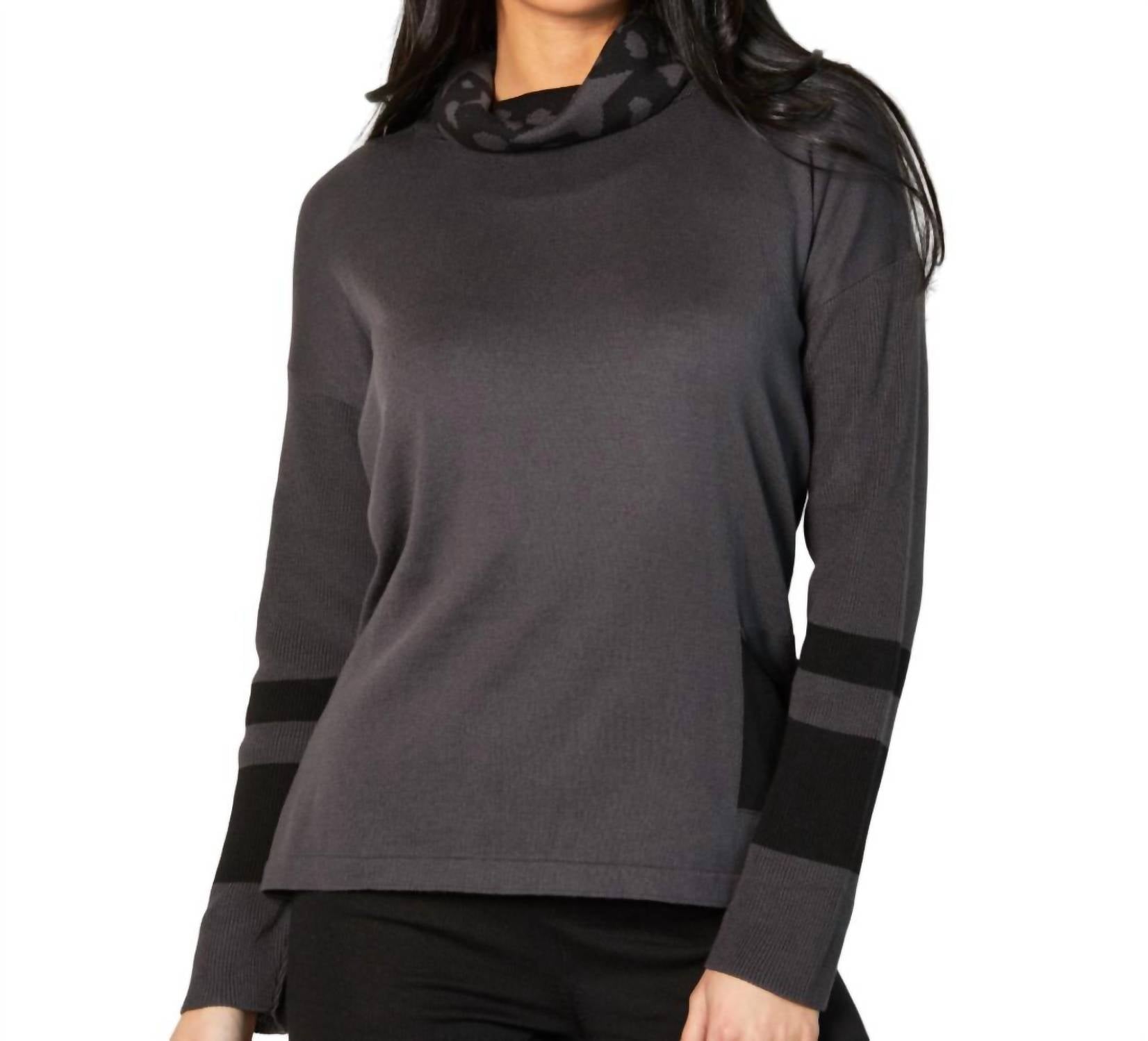 Patch Pocket Turtleneck Top