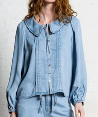 Suncoo - Lazar Flowing Denim Blouse