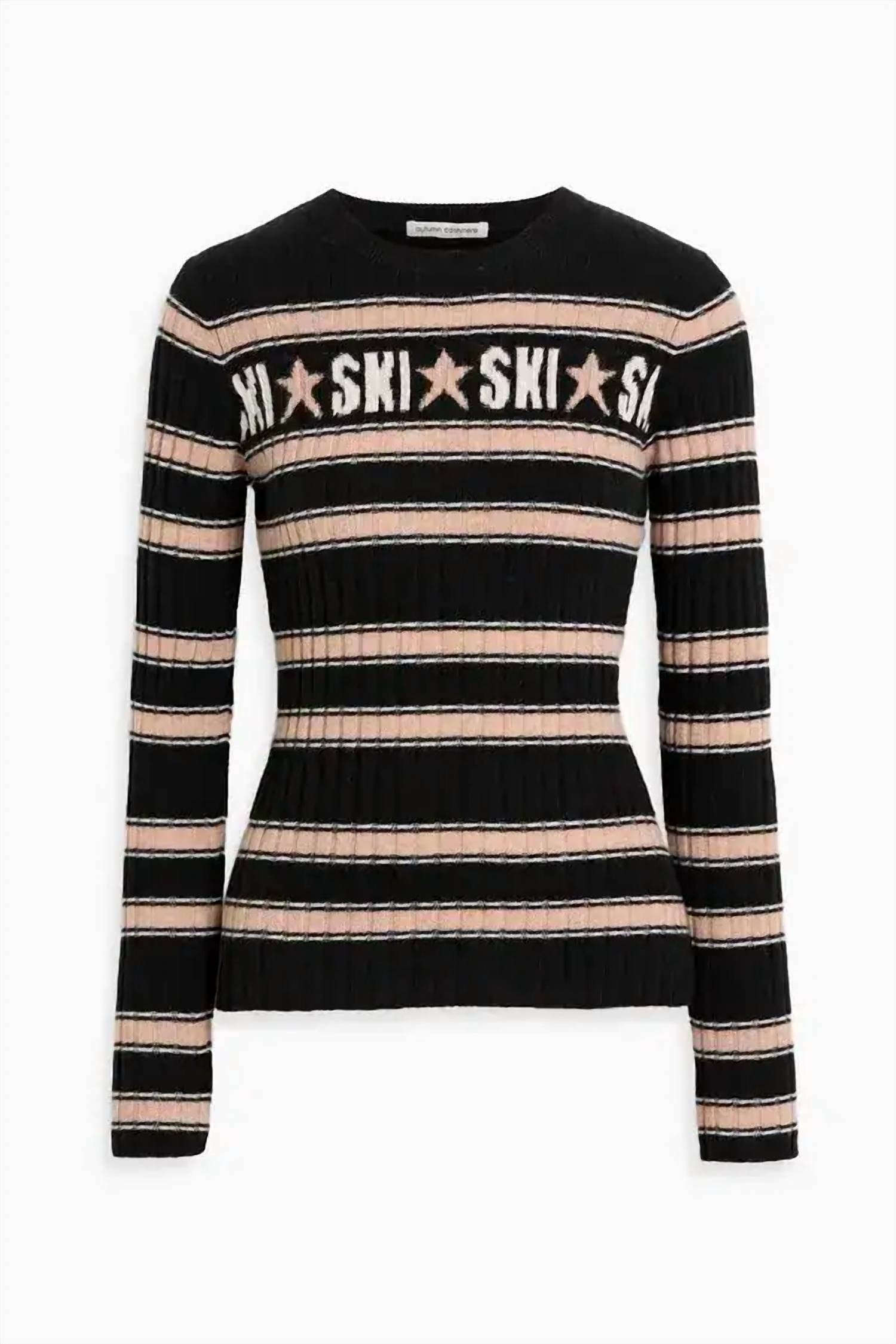 Autumn Cashmere - Ski Striped Jacquard-knit Cashmere Sweater