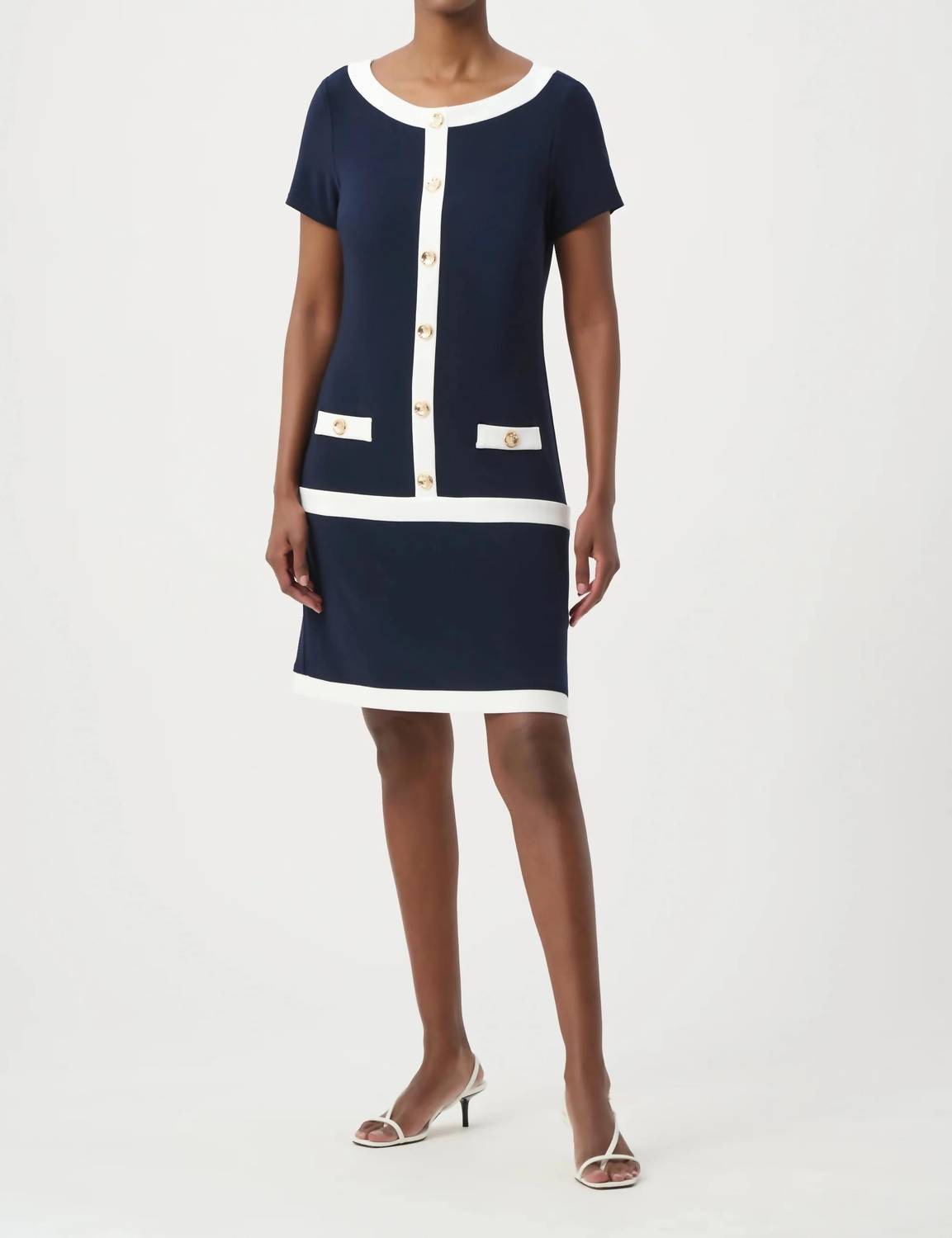 Joseph Ribkoff - Color Block Mini Sheath Dress