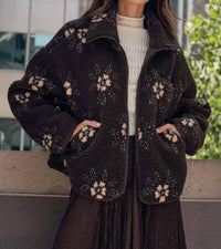 Promesa - Floral Fleece Zip-Up Jacket