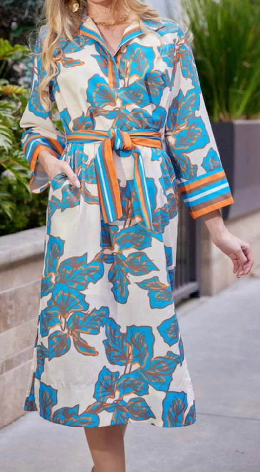 Jade - Band Collar Midi Dress