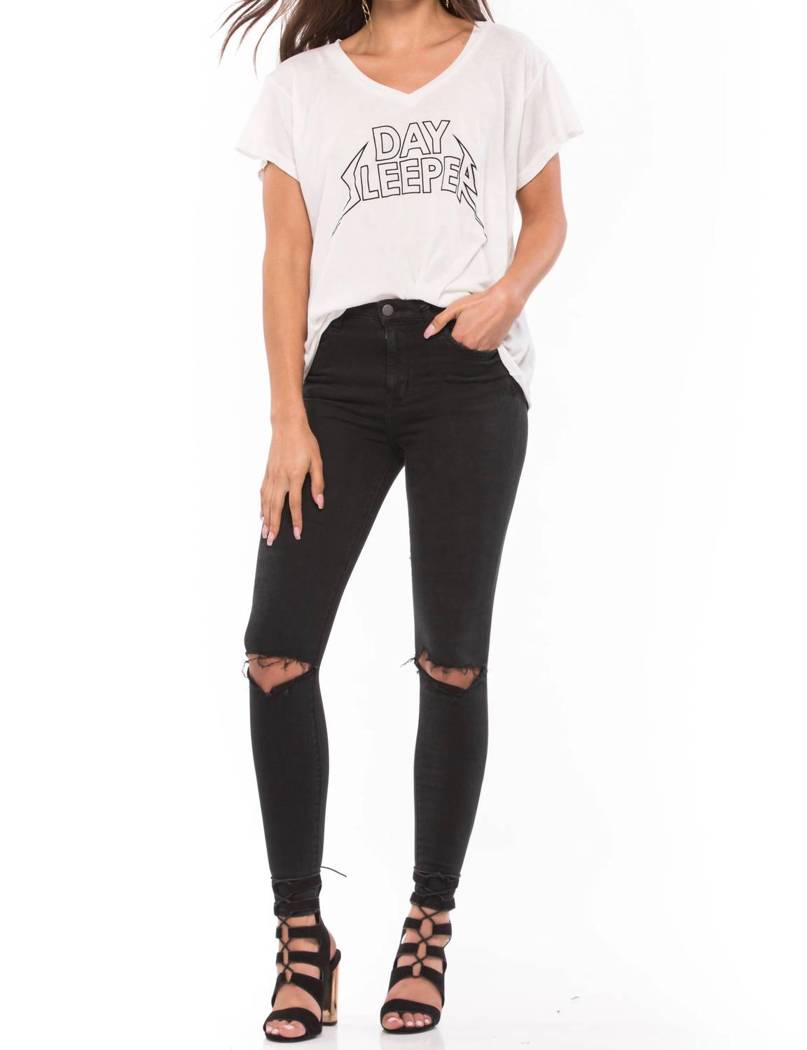 Wildfox - Day Sleeper Romeo V- Neck Tee