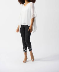 Joseph Ribkoff - V-neck Lace Trim Poncho Top