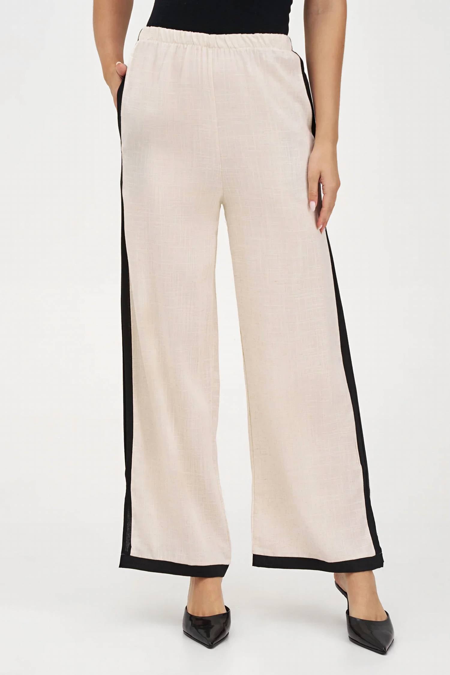 M Made In Italy - Flowy Pants With Side Stripe