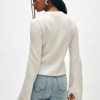 White + Warren - Cashmere Fluted Sleeve Top