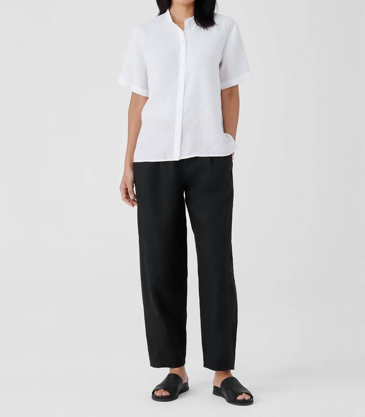 Eileen Fisher - Linen Ankle Pleated Lantern Pant