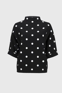 Joseph Ribkoff - Juliette Jacquard Sweater Dot Print Top
