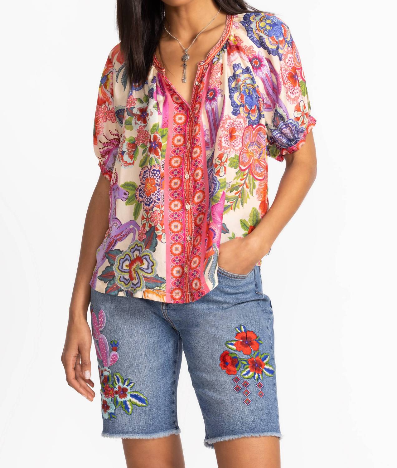 Johnny Was - AVAH BUTTON DOWN SHIRT