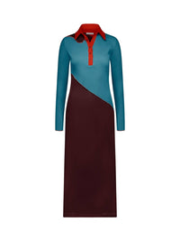 Marina Moscone - Women's Collared Maxi Polo Dress