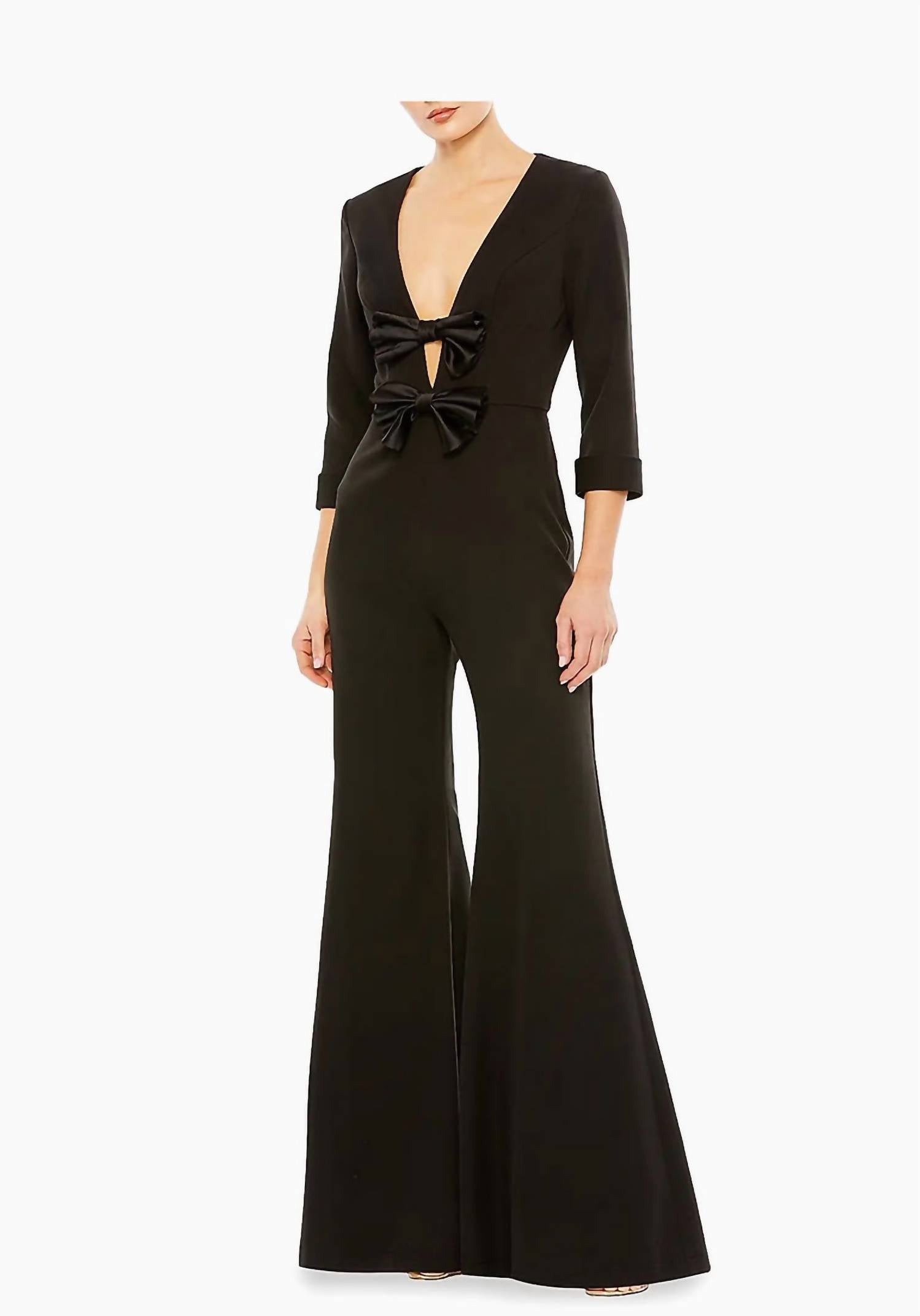 Mac Duggal - Satin Wide Leg Jumpsuit